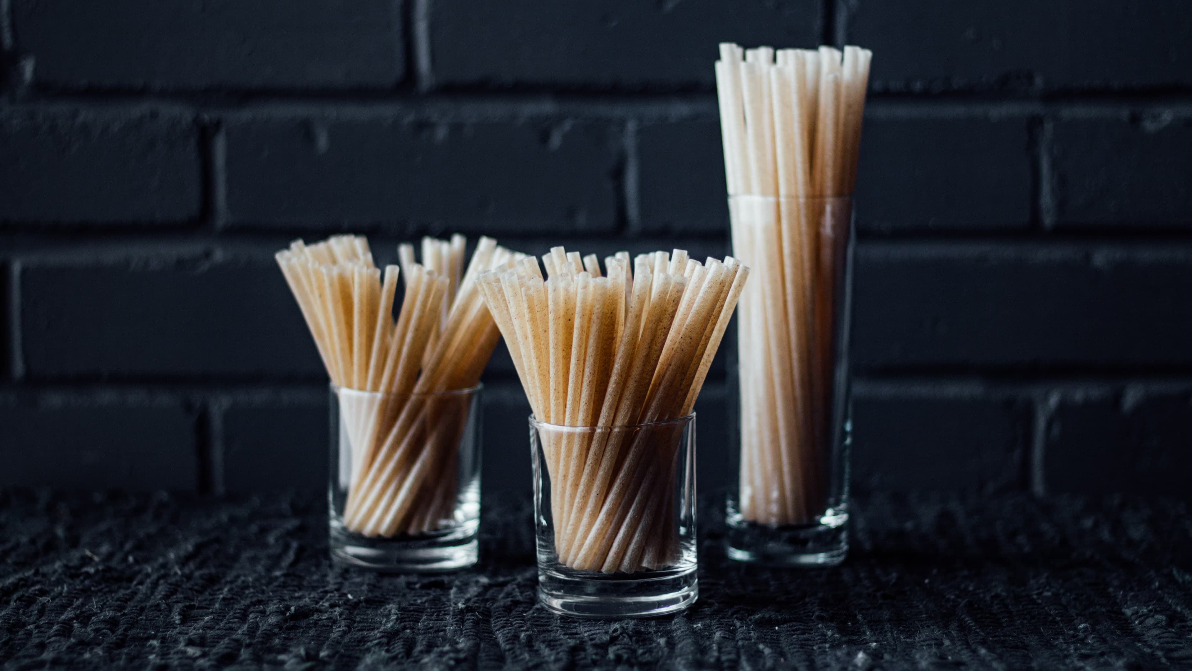 Plant-based straws in a chilled drink